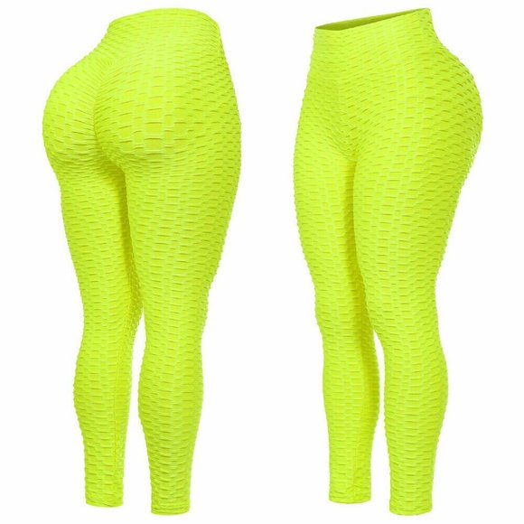 Womens Yoga Pants Anti-Cellulite Push Up Ruched High Waist Leggings Butt Lifting - Picture 10 of 11